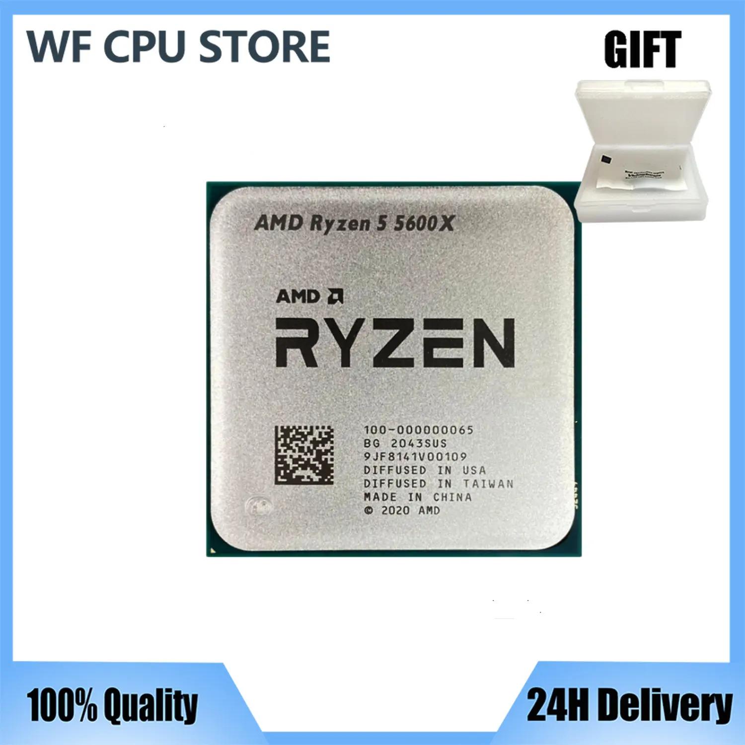 AMD Ryzen 5 5600X R5 5600X 3.7 GHz 6 ھ 12  CPU μ, 7NM 65W L3 = 32M 100-000000065  AM4